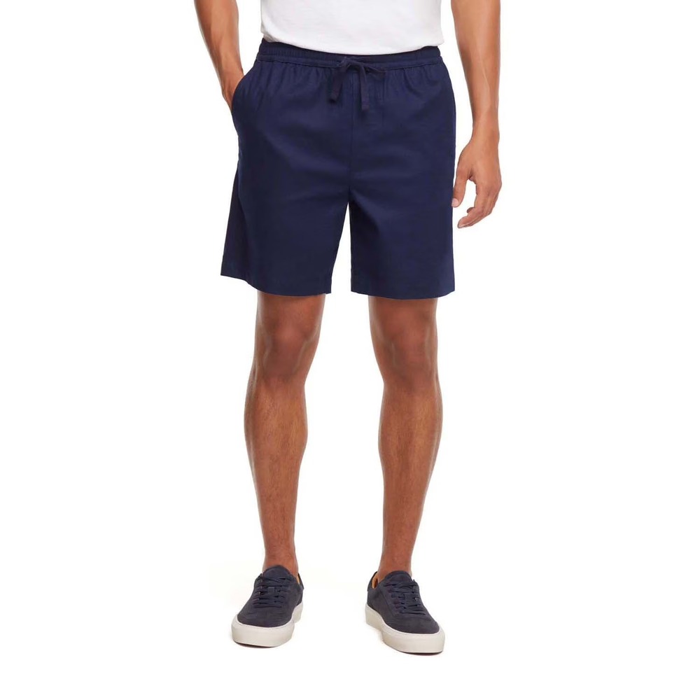 Gap Mens Pull-On Linen Shorts Navy Blue Size Medium 7" Inseam NWT